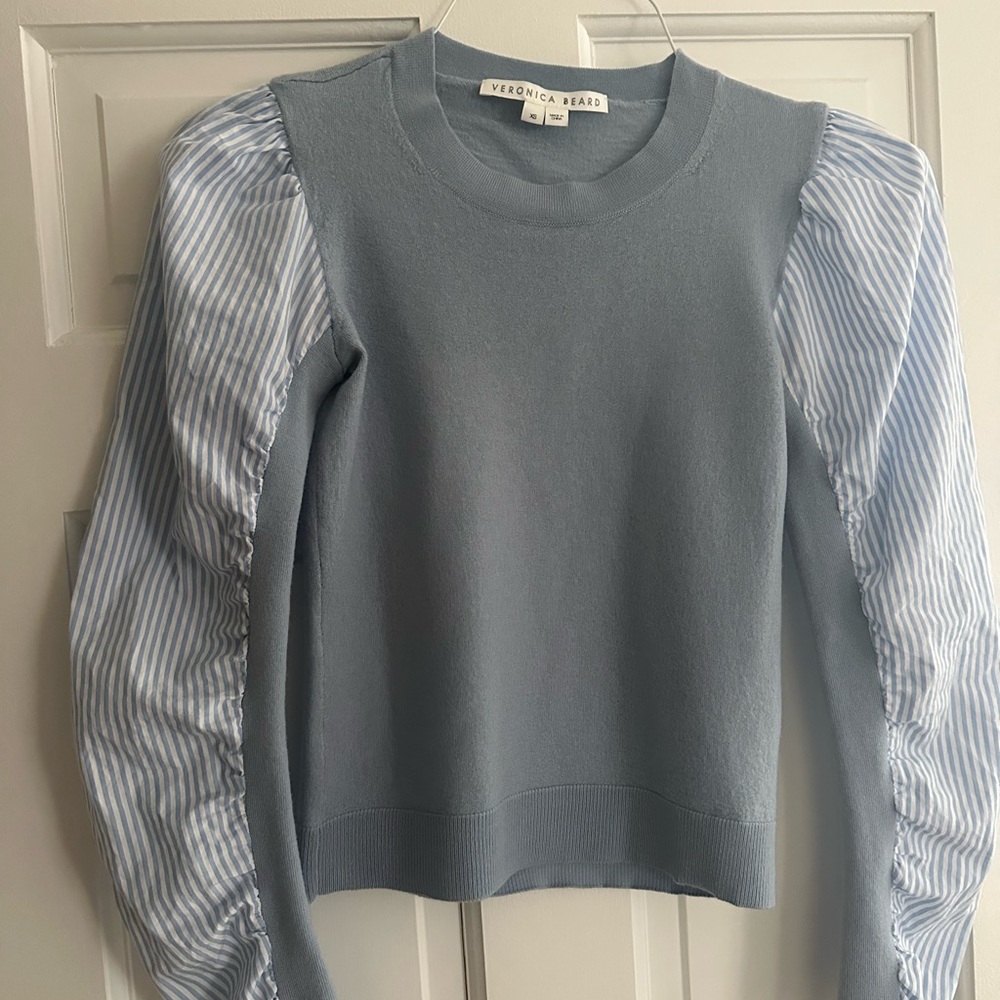 Veronica Beard Light Blue Knit Top